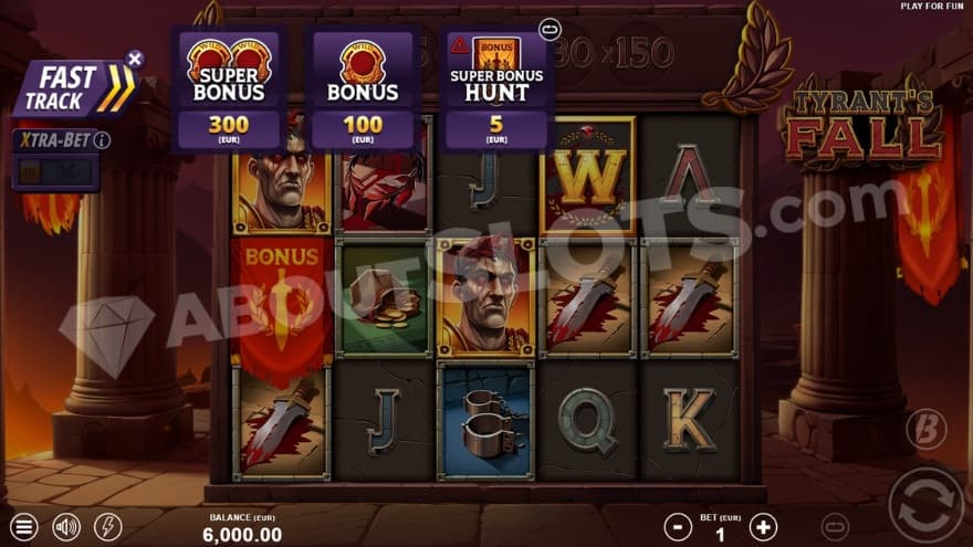 Bonus buy feature with three options to choose from.