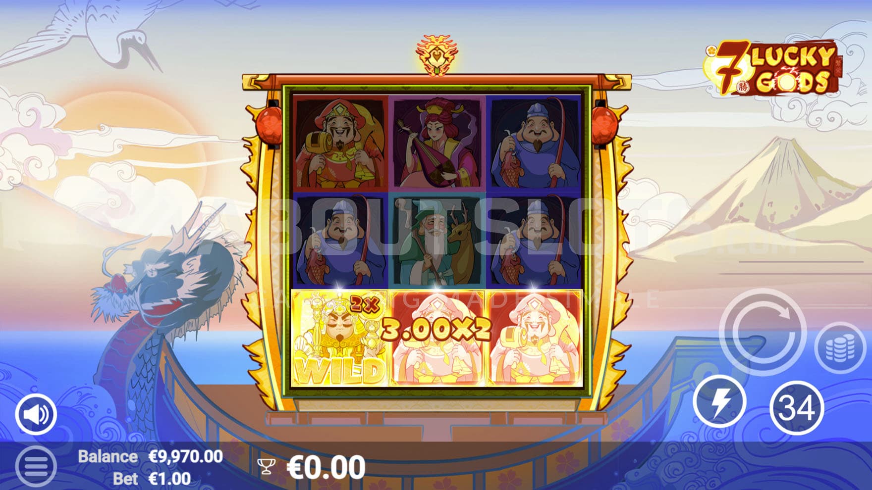 Walking Wild with an x3 multiplier contributing to a high-value win on one payline.