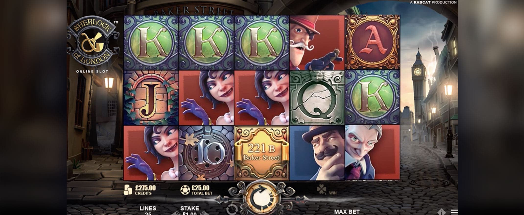 Sherlock of London Slot Gamepay