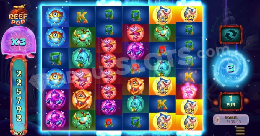 Bonus game with a 3X win multiplier.