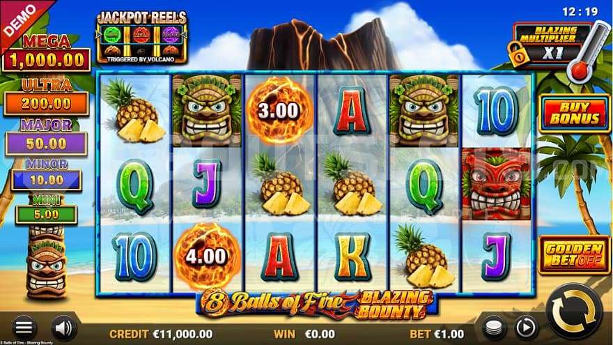A casino slot on a tropical island.