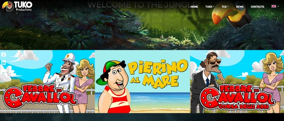 A screenshot from Tuko's homepage