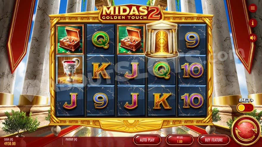 Base game with large pillars in the background.