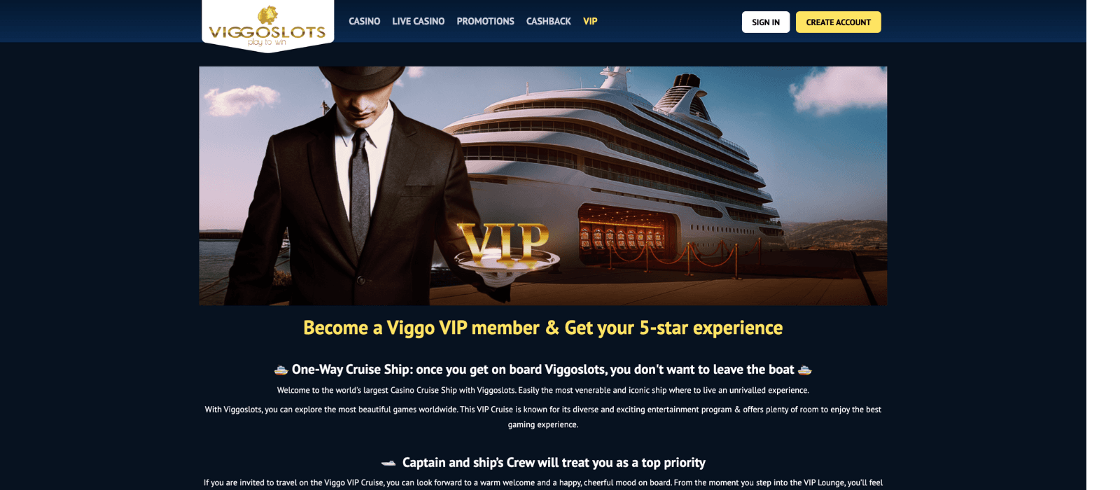 Luxury experience offered to VIP members