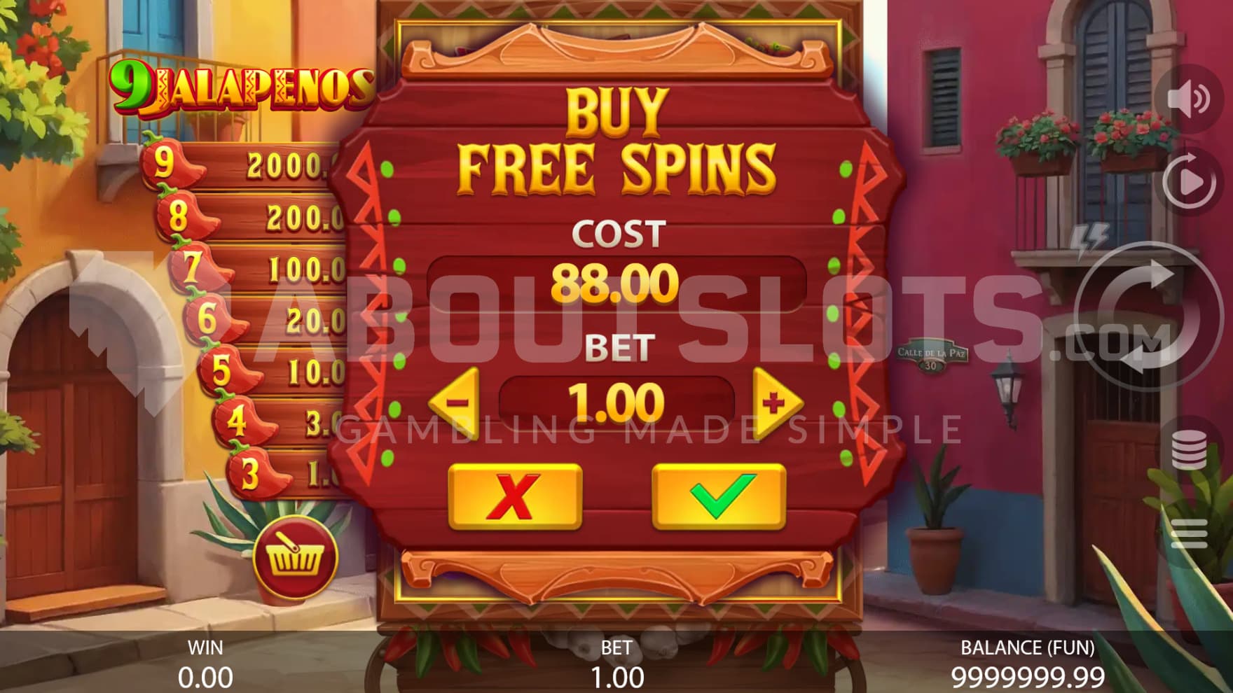 There is a 1 feature buy option to instantly enter the Free Spins feature
