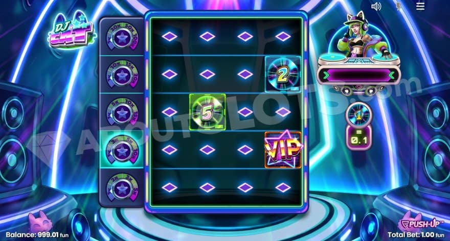 Fully Unlocked Rows with a possibility to land up to twenty symbols.