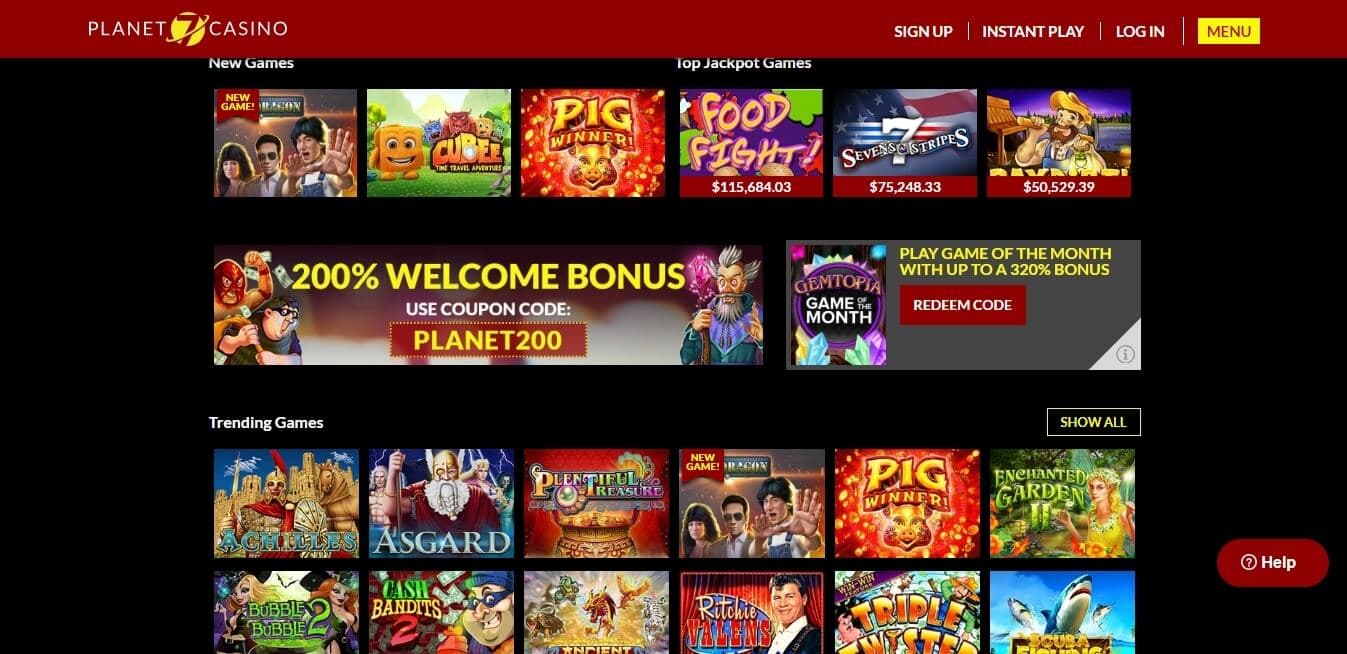 planet7 casino slots