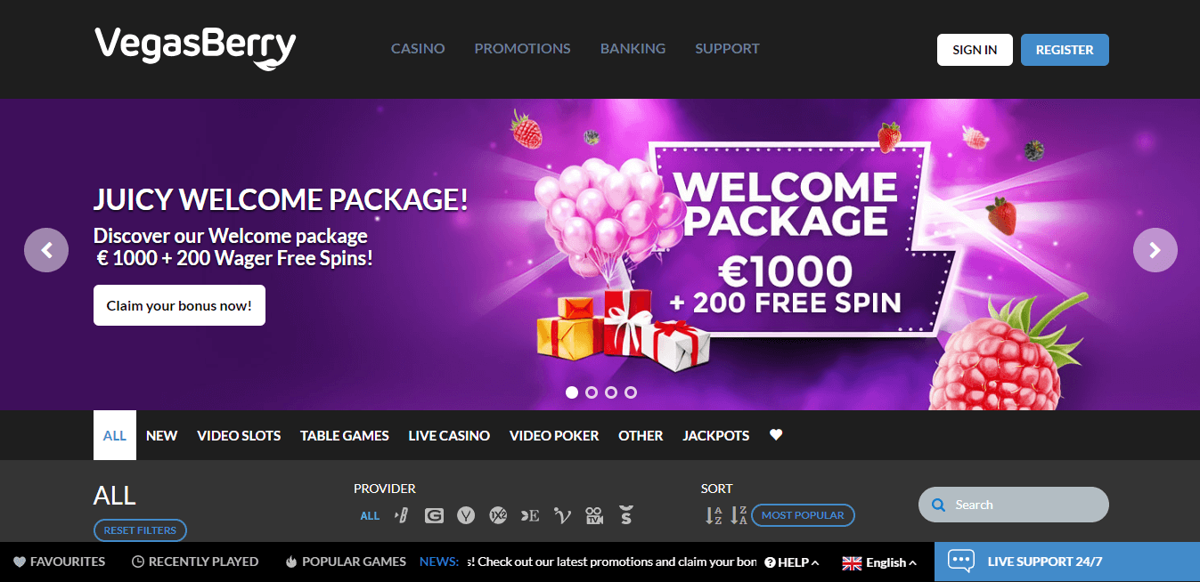 vegasberry casino review