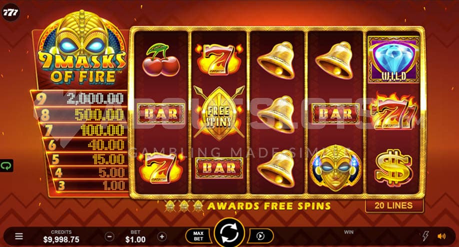 Base game showing a 5x3 grid with a mix of low and high-paying symbols, and an instant win ladder on the left side.