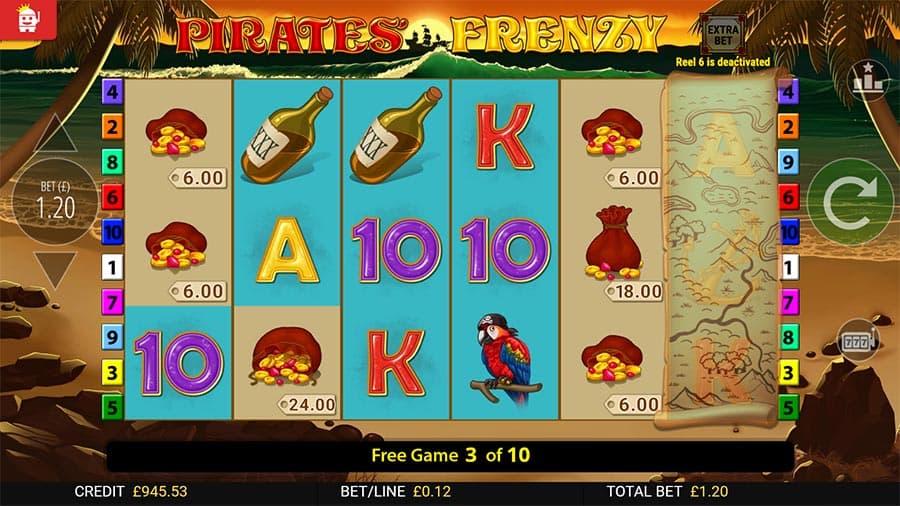 Pirates' Frenzy Slot Gameplay