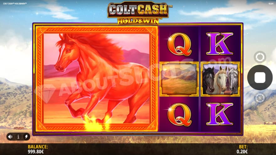 Colt Cash Wild Spin with a 3X3 symbol on the first three reels.