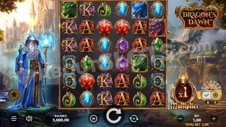 Base game where you can see a wizard in blue to the left.