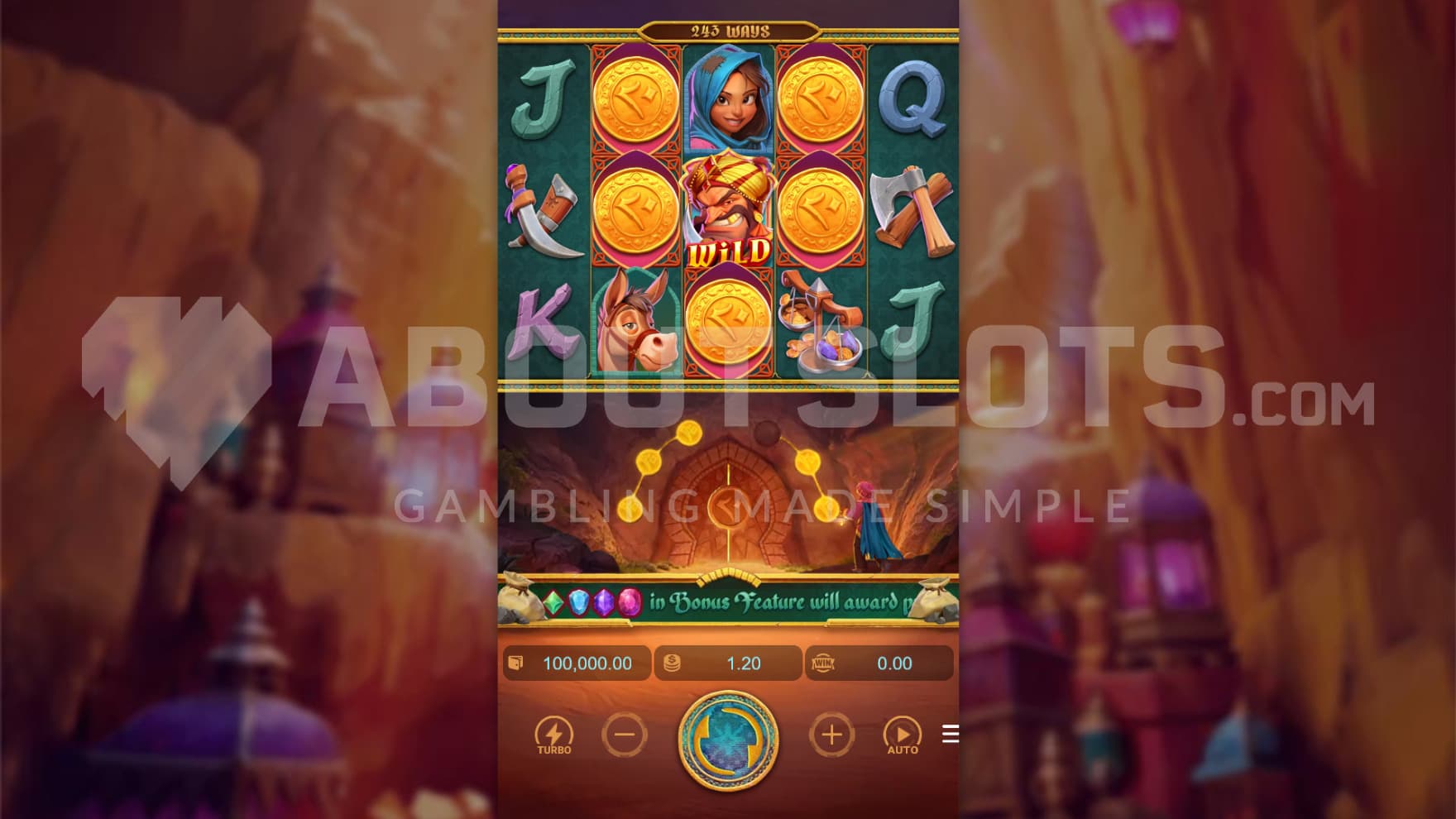 The base game is set at the entrance to the secret cave