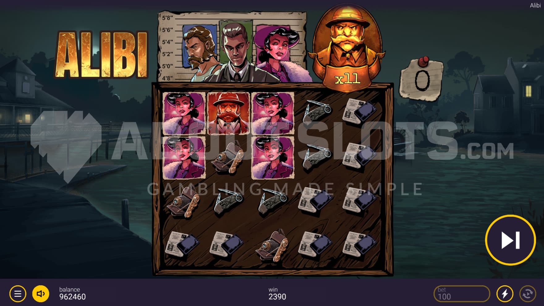 Night falls down during the bonus game and the Multipliers start counting up