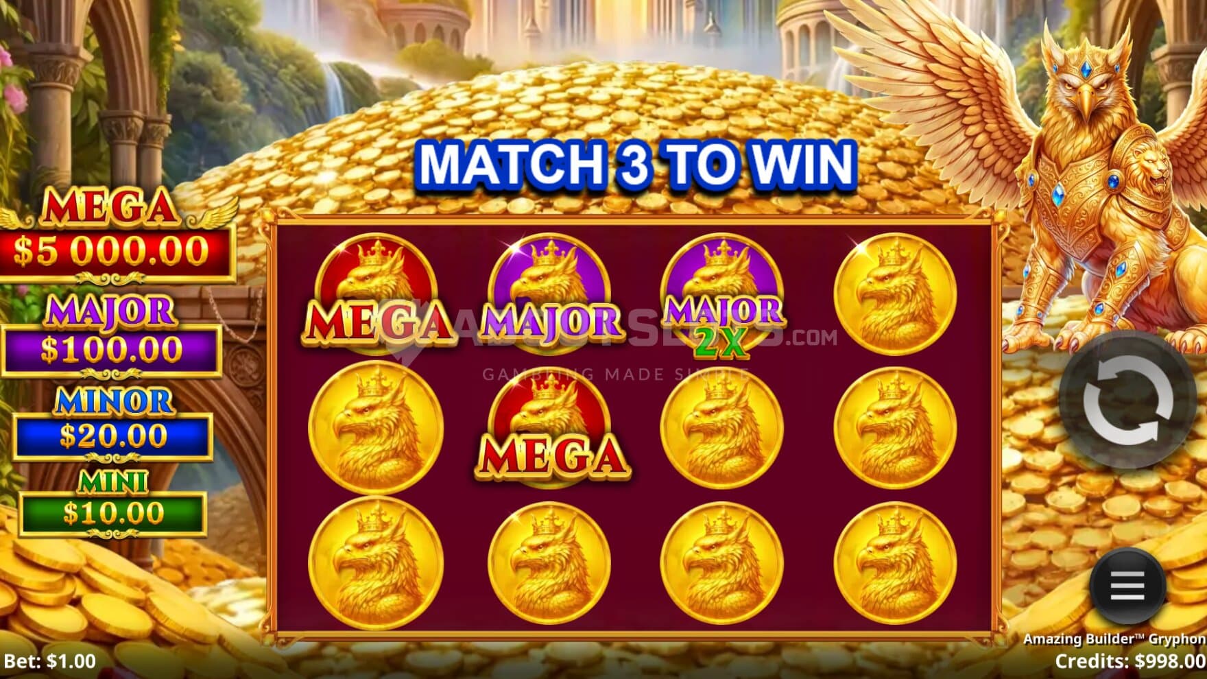 The Jackpot pick'em comes with Multipliers and Prizes hidden behind coins