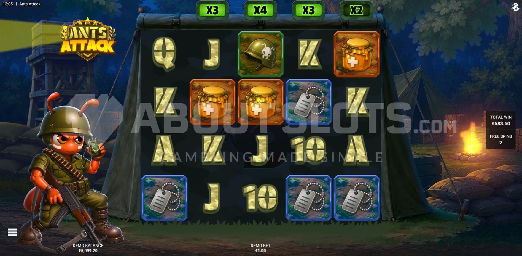 Reel Multiplier active