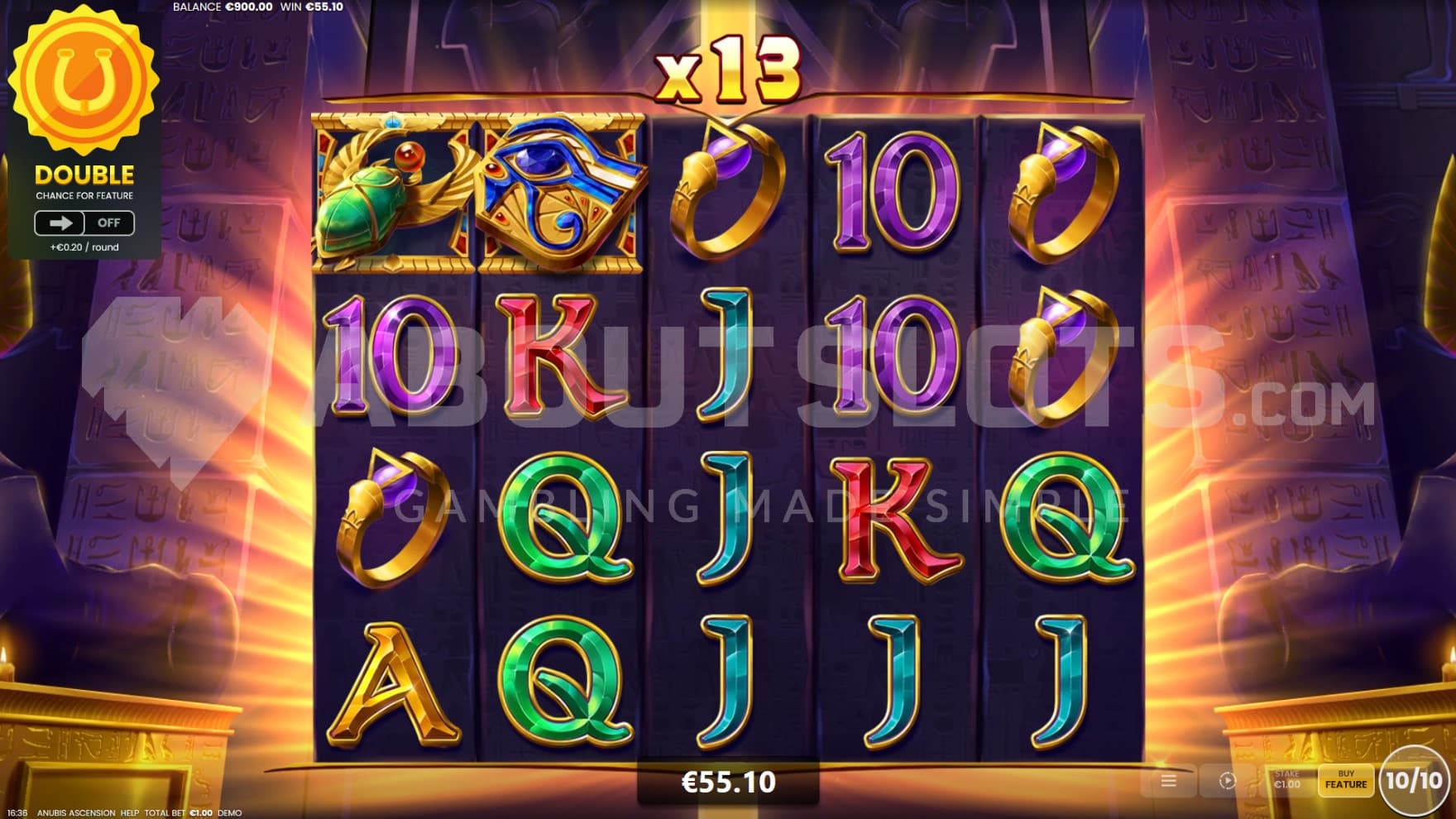 The Total Win Multiplier sits above the reels