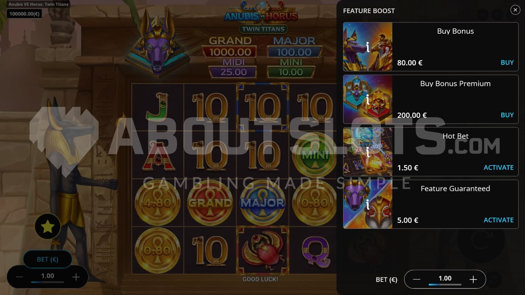 There are many Feature Buy options to choose from