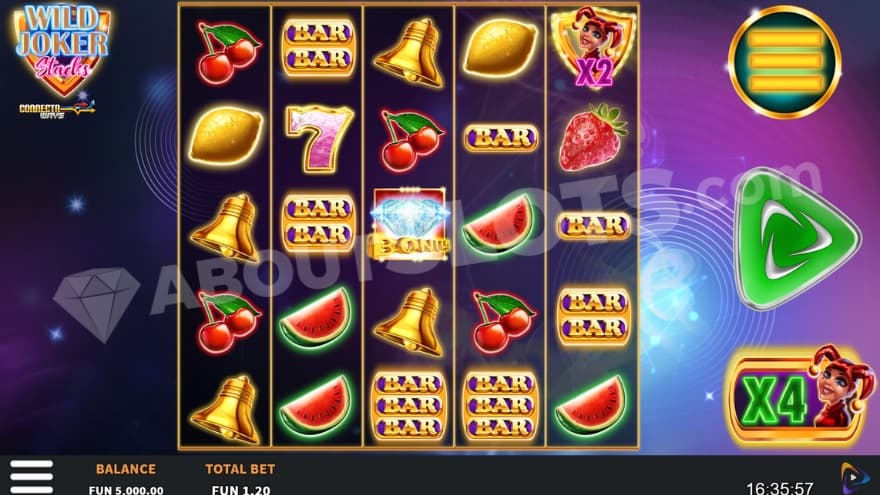 Base game with a 4X win multiplier on the right.