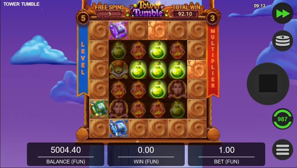 Tower Tumble Slot Gameplay