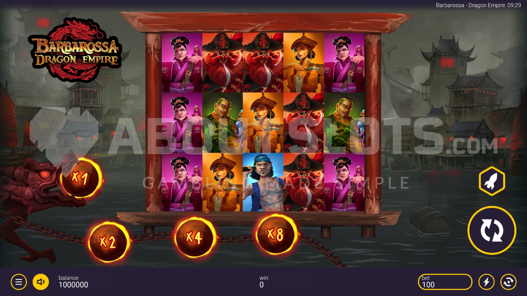 Barbarossa is now at the shores of China with new treasures to loot