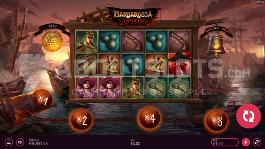 The playing grid with multiple destroyed ships in the background