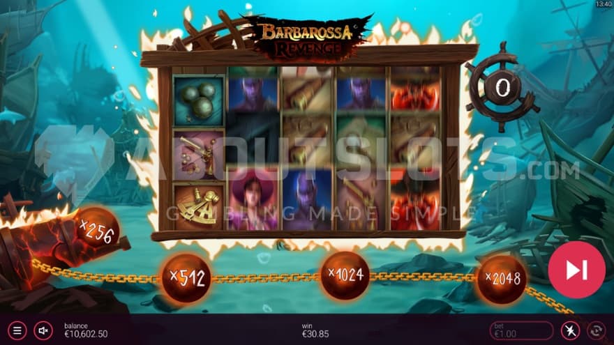 The Free Spins feature ongoing at the bottom of the seas