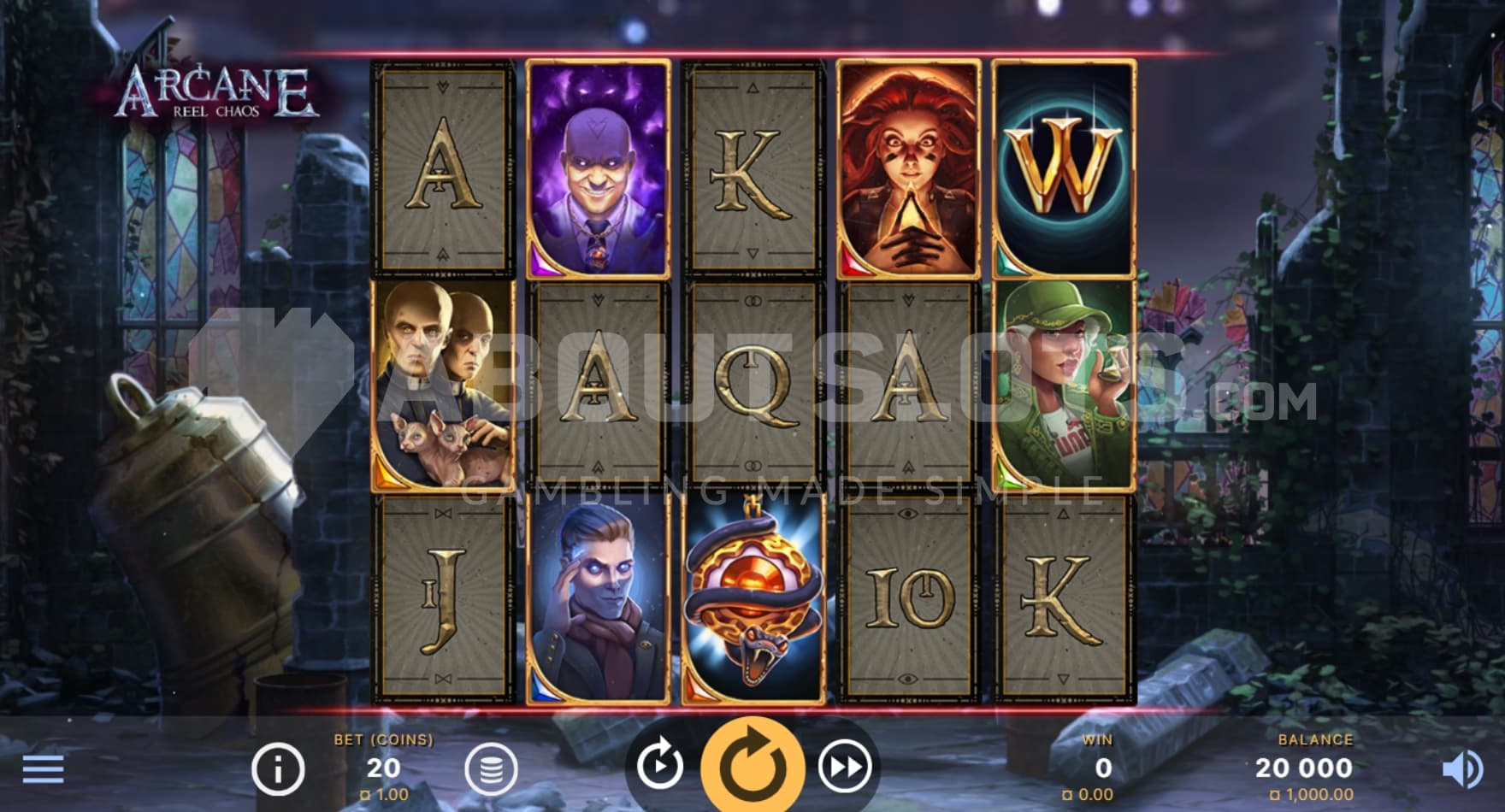 5X3 game grid with horror theme