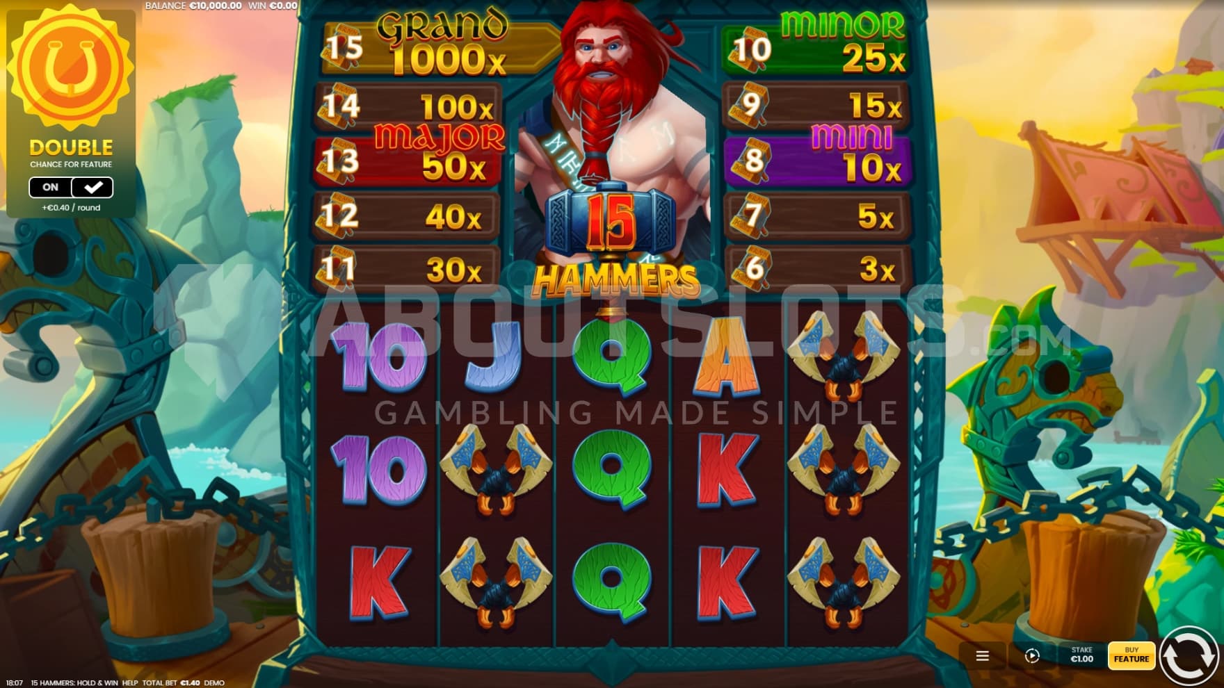 Viking theme with Double Chance on left side