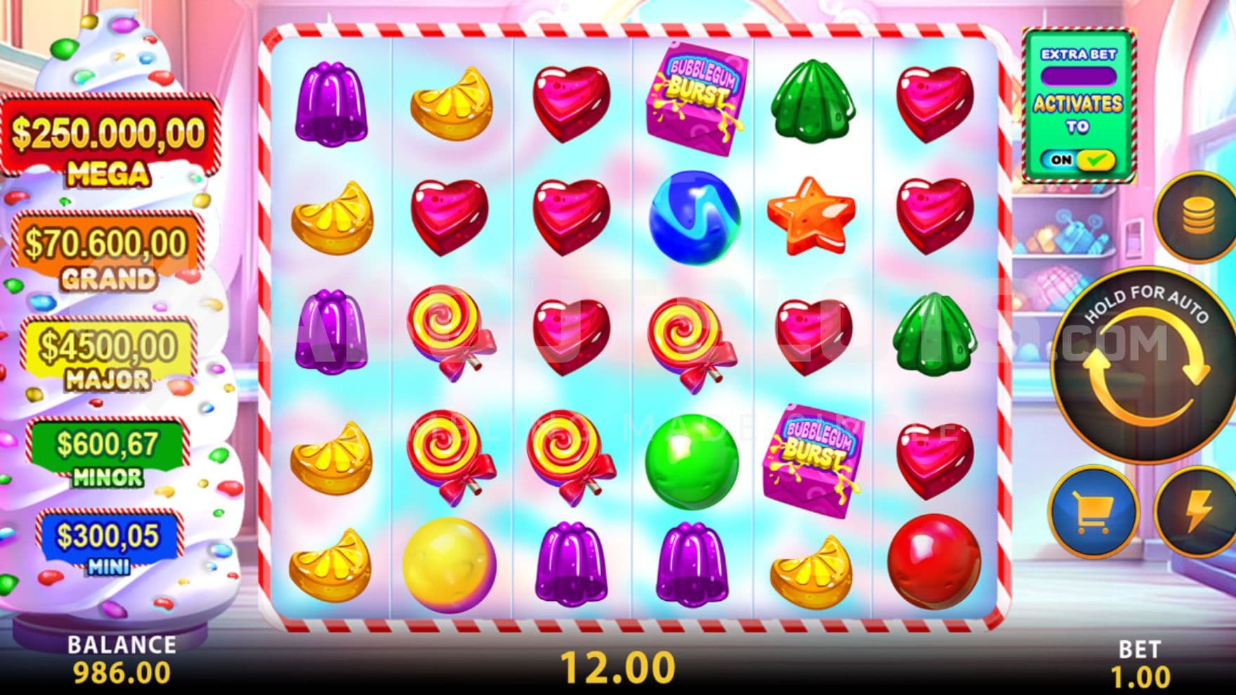 Jackpot on left side