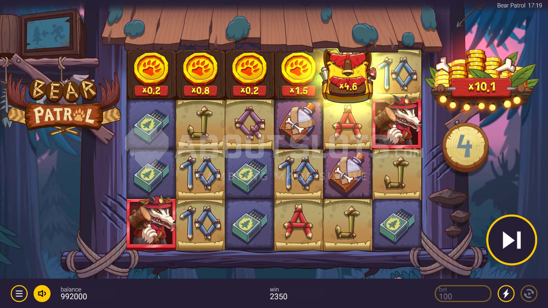 During the Free Spins the Vault doesnt reset, giving it the potential to set up big wins