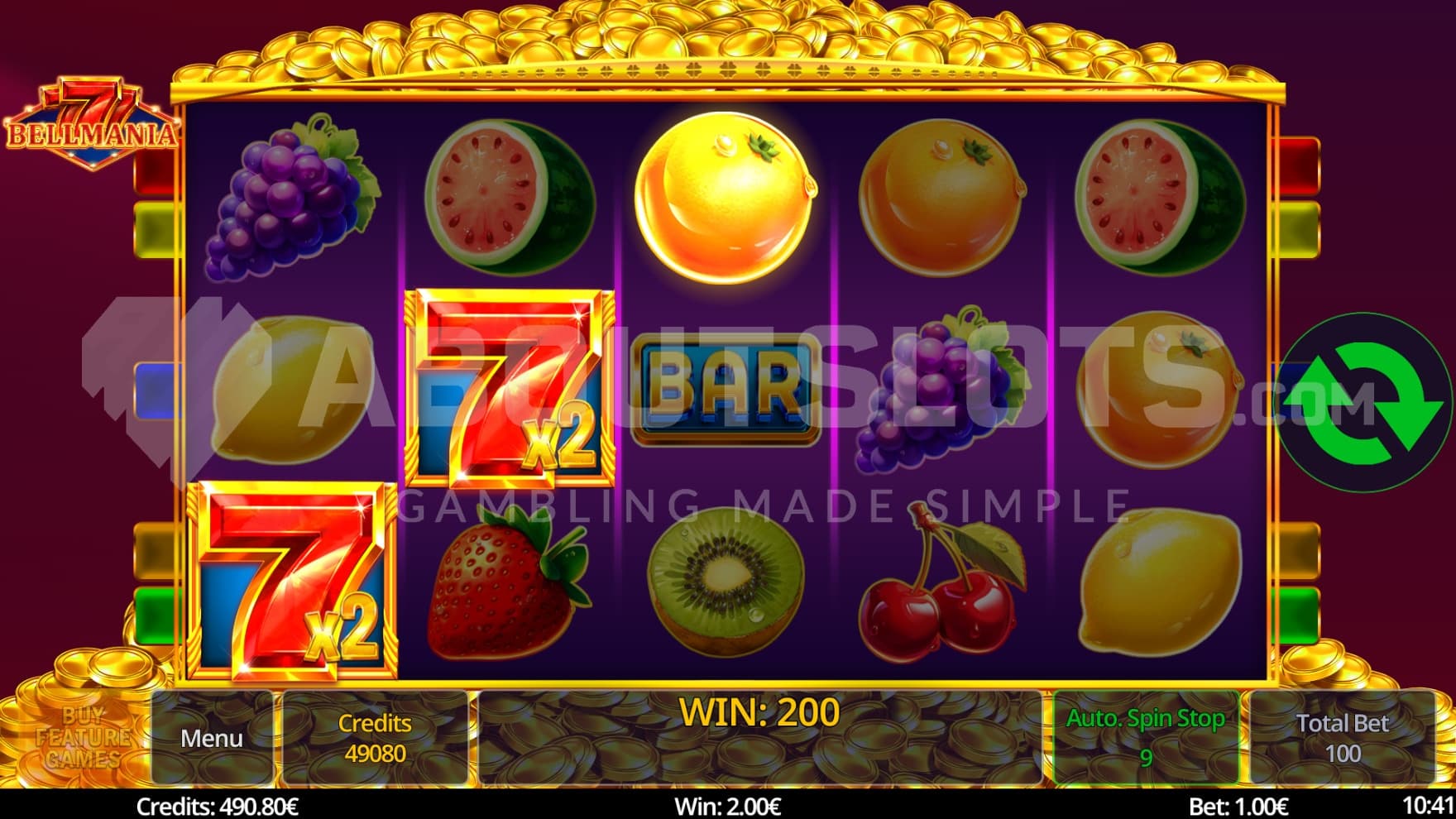 Wild Symbols help form winning combinations, and increase the payouts with a 2X multiplier