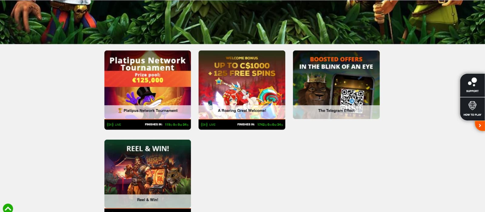 Big5Casino promotions page highlighting active casino offers, including tournaments, welcome bonus and boosted offers.