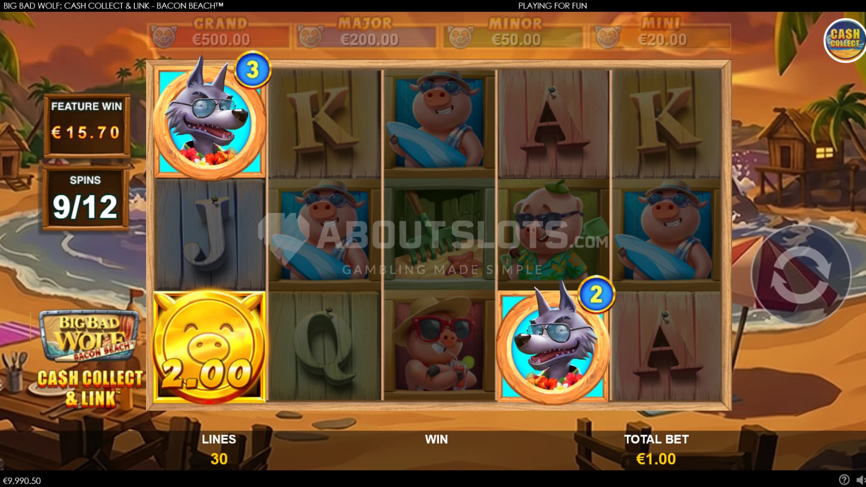 Wolves appear on every reel and sticks around for a couple of spins during the free spins feature