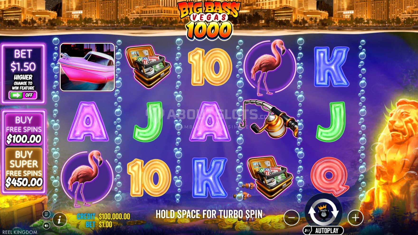 Game is set in a Las Vegas pond, where golden statues and forgotten treasure lies, still shiny since the day it was lost