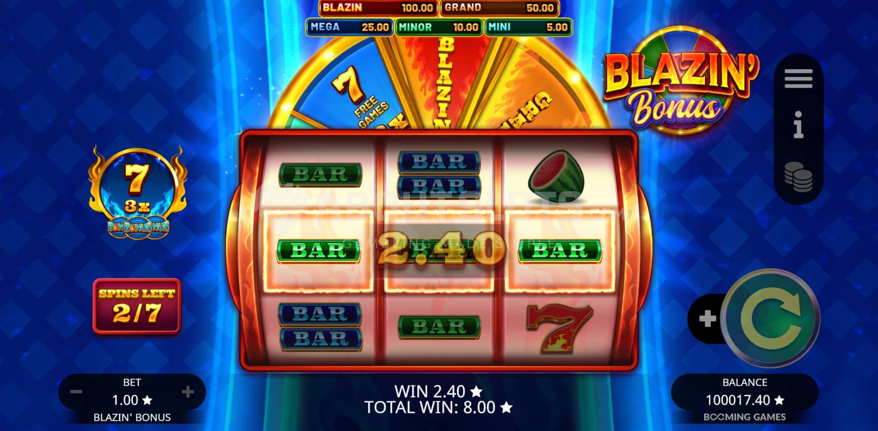 7 Free Spins and 3X Multiplier