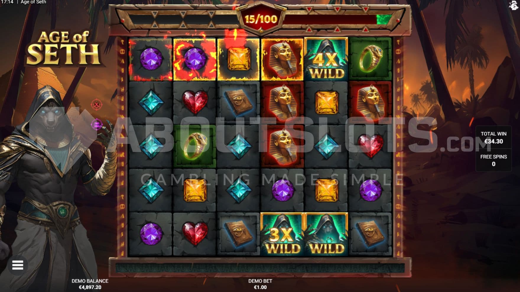 Wild Multipliers on reel 4 and 5