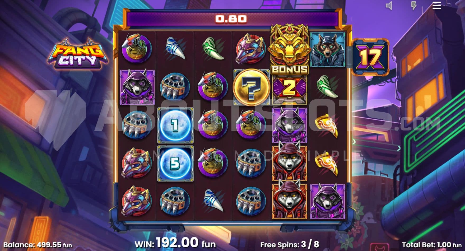 Moon Symbols on reel 2