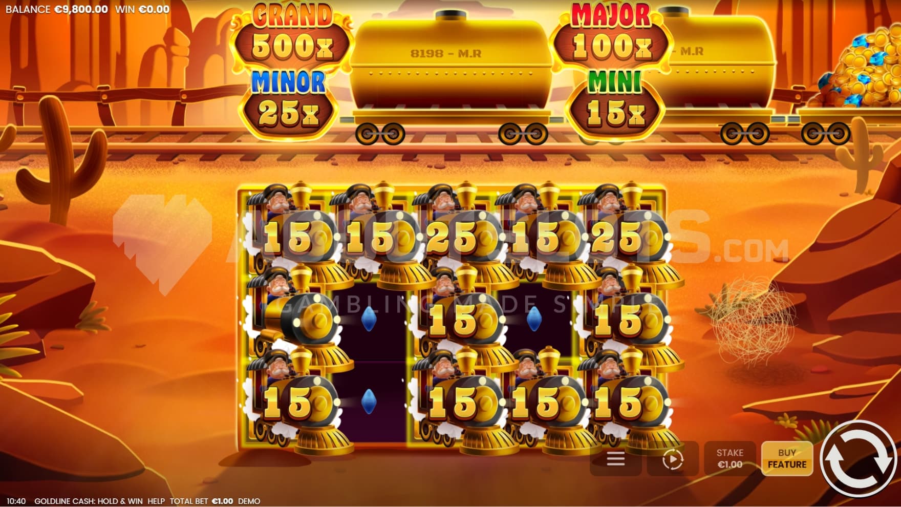 Feature Buy in right corner