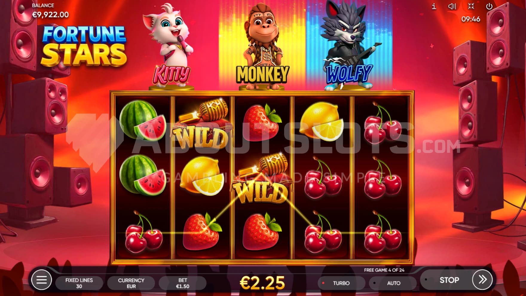 Wild Symbols on reel 2 and 3