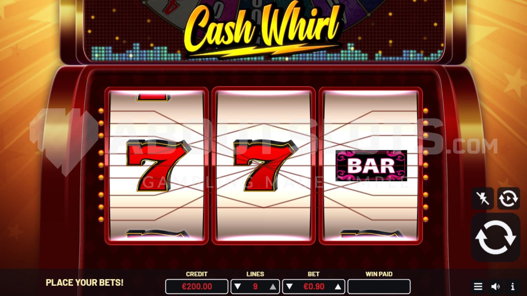 Game logo above reels