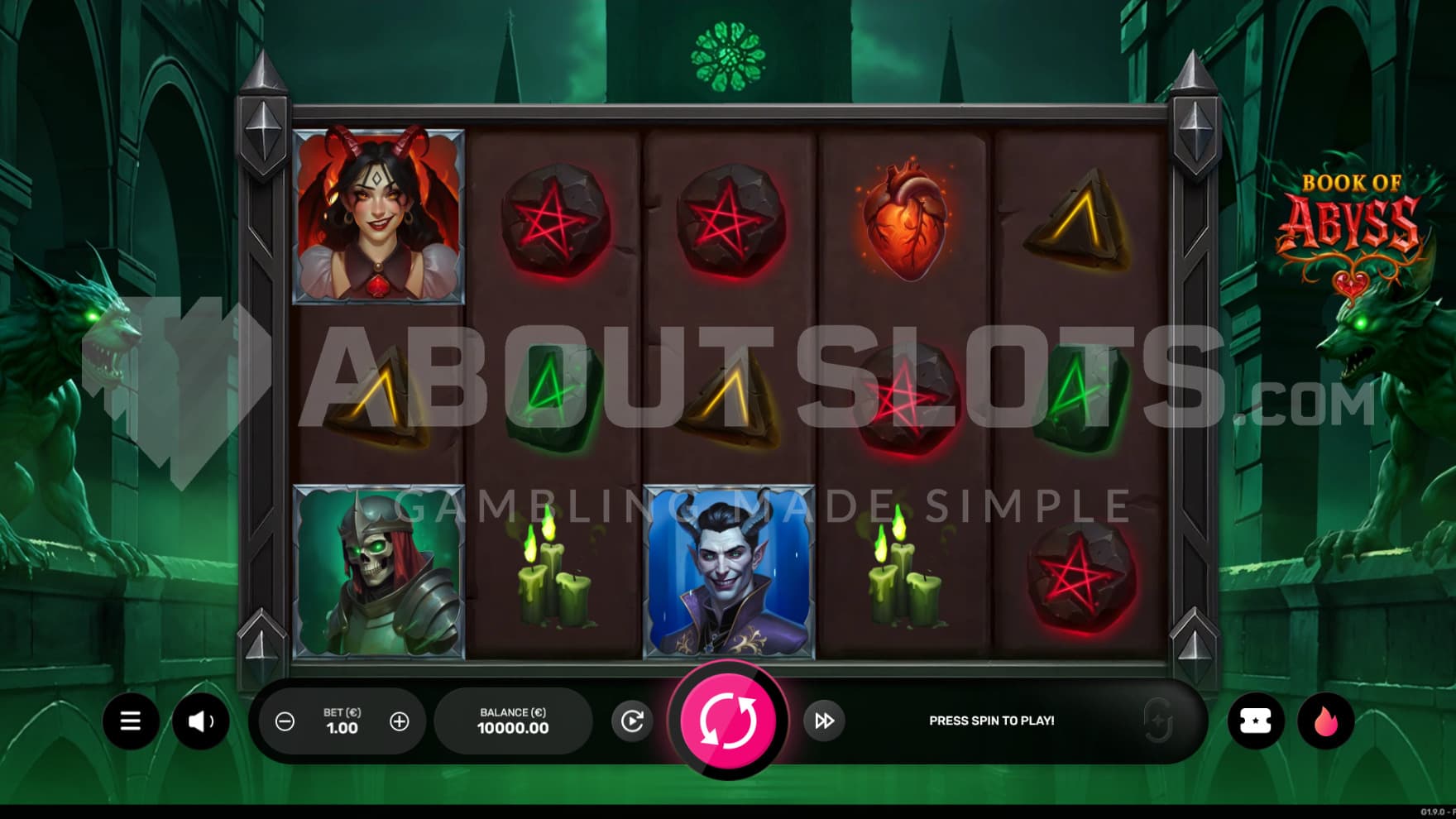 The game is set in the underworld, with the Queen Abyss ruling it all