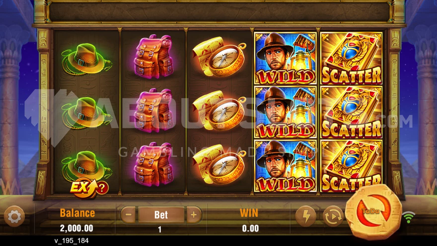 The base game is set under the starry sky with pyramids in the background