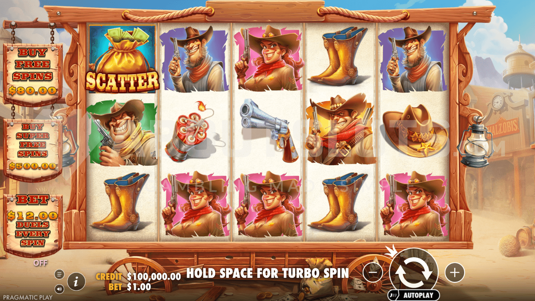 The base game is set in a small Wild Western town