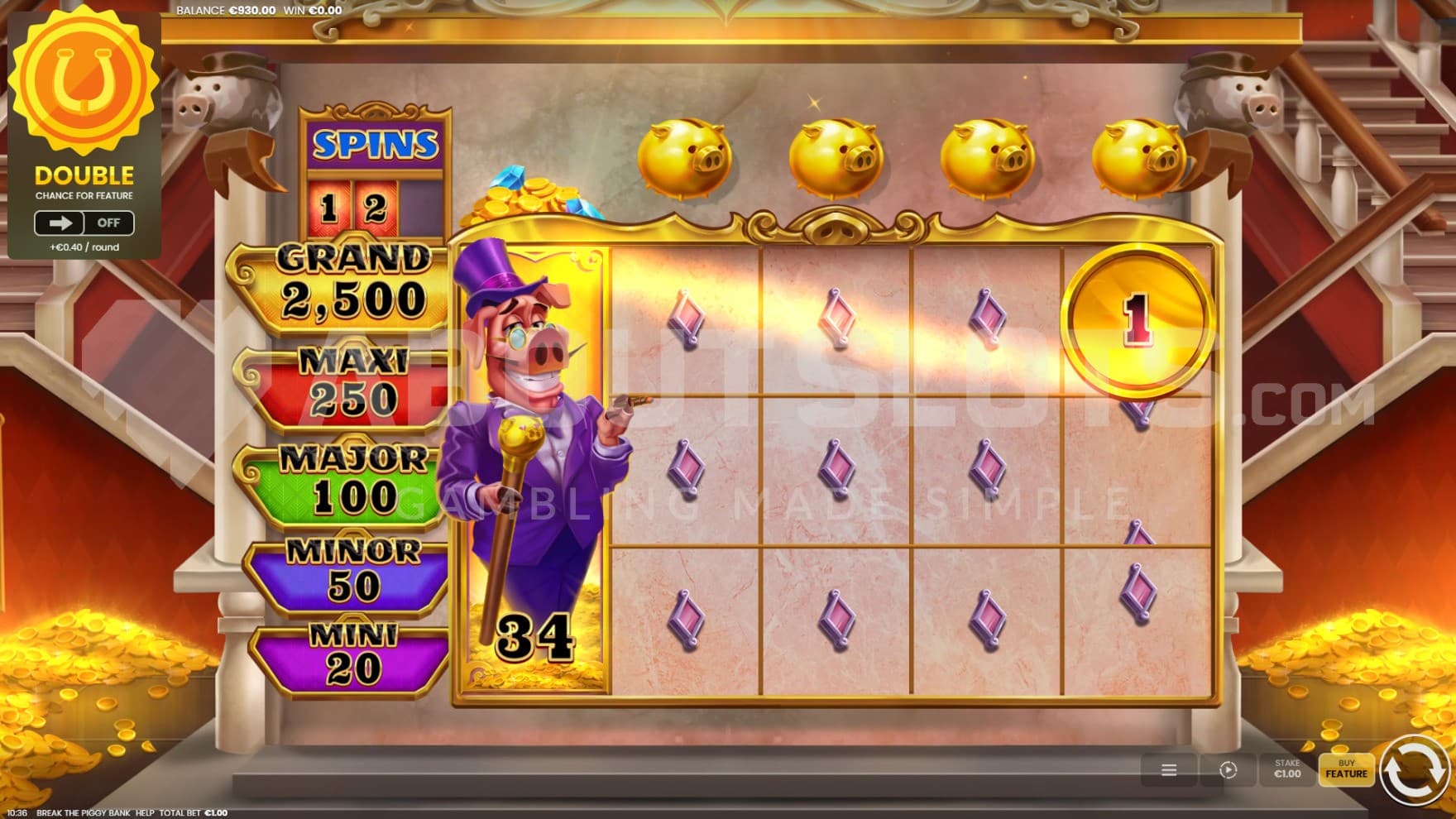 Jackpots on the left