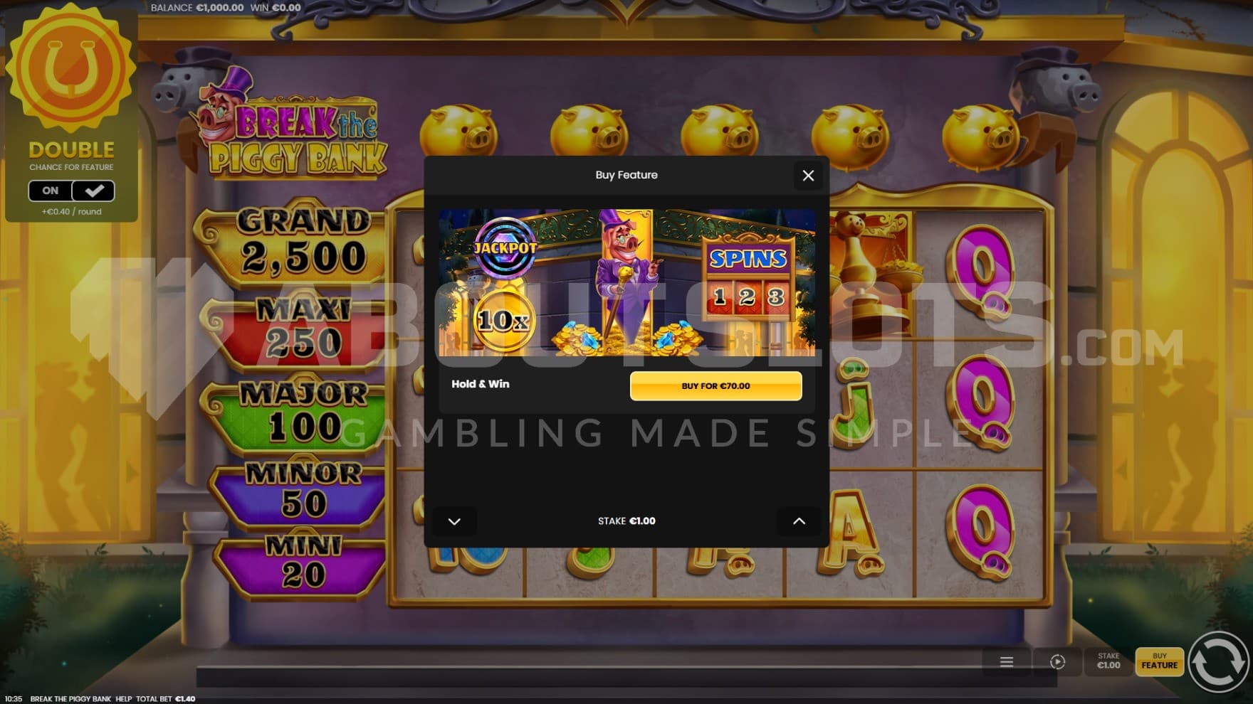 70X the bet Bonus Buy