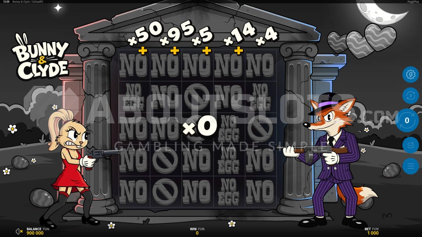 The Bonus Game comes with a special playing grid without paying symbols