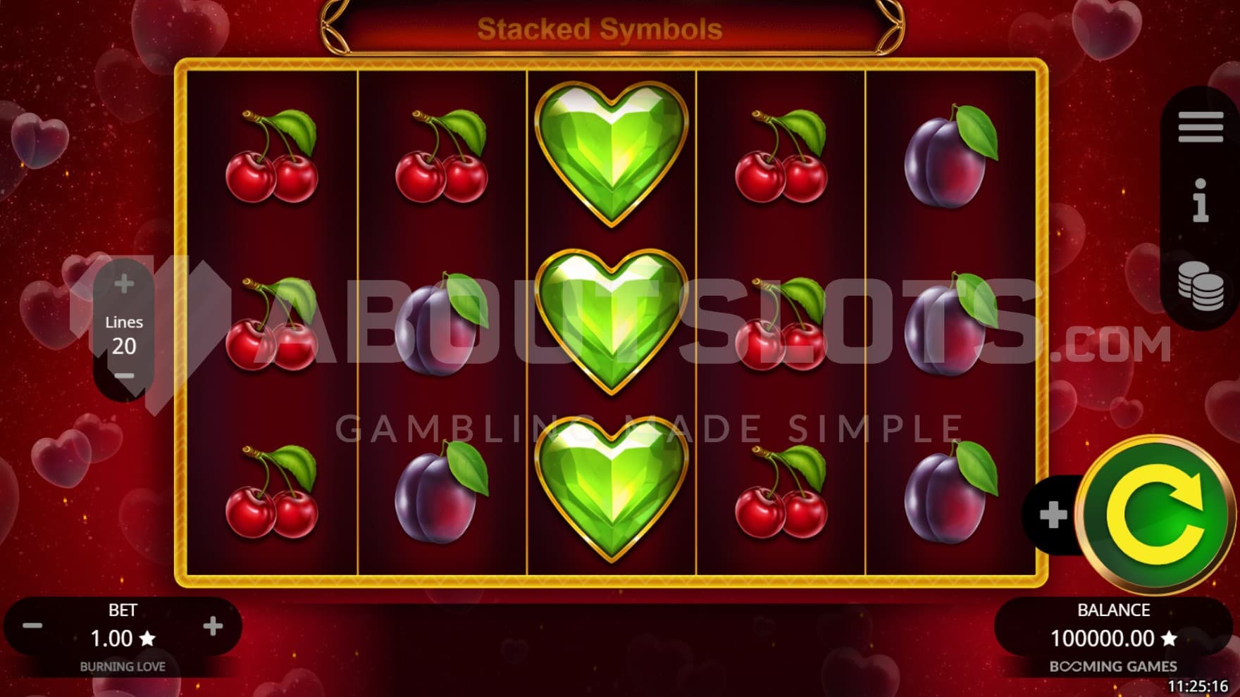 Stacked Symbol on reel 3