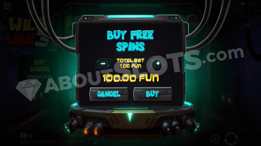 Buy Free Spins feature with one option to choose from.