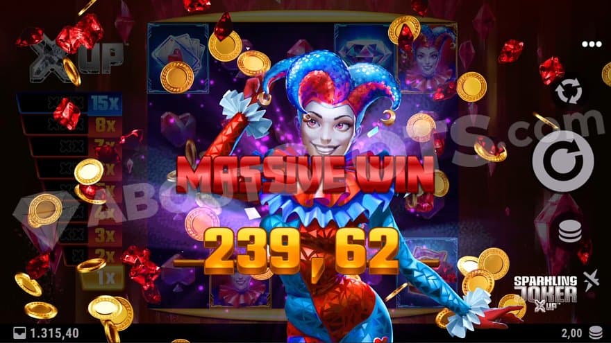 A win of 119.31X the bet.